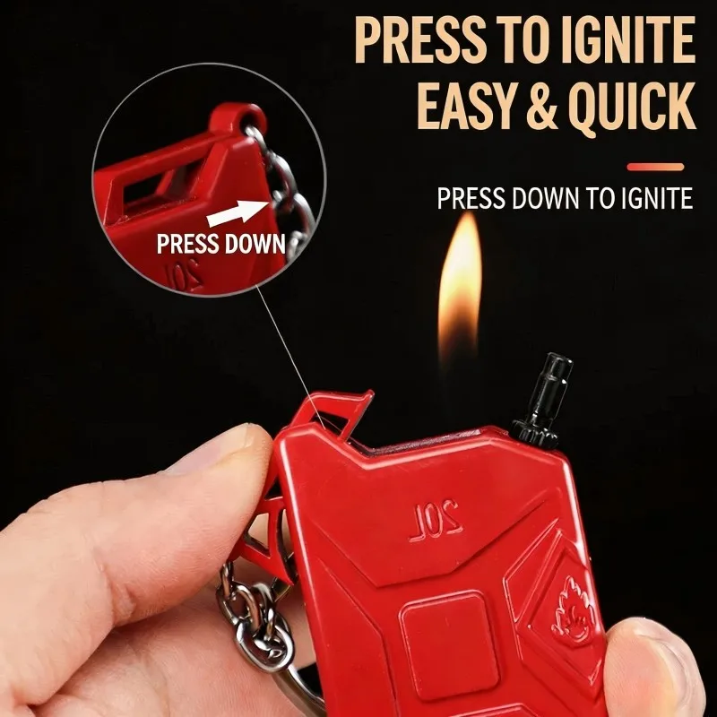 New 2026 Creative Open Fire Gas Lighter, Personality Mini Key Chain, Cigarette Accessories, Small Gift for Men