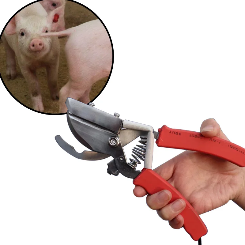 Electric Heating Piglet Tail Plier Pig Bloodless Tail Clamp Cutter Docked Tail Pig Sheep Goat Farm Equipment Livestock Tools