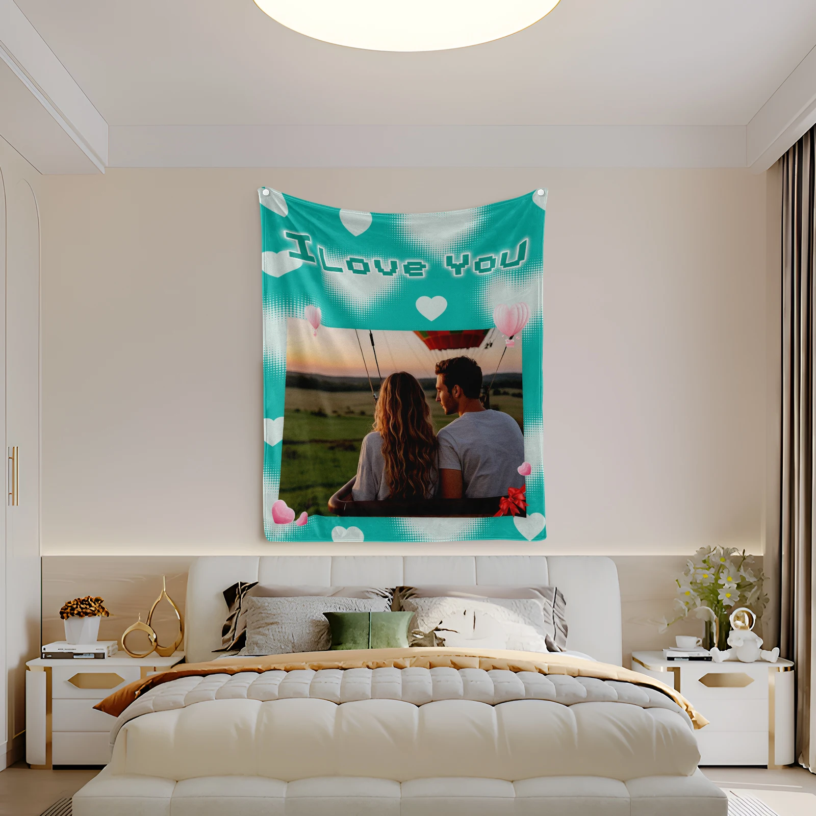 Personalisierte Fotodecke, individuelles Geschenk für Ihre Frau, Freundin, geliebt für Zuhause, Schlafzimmer, Outdoor, Picknick, Strand oder romantisches Vorschlag