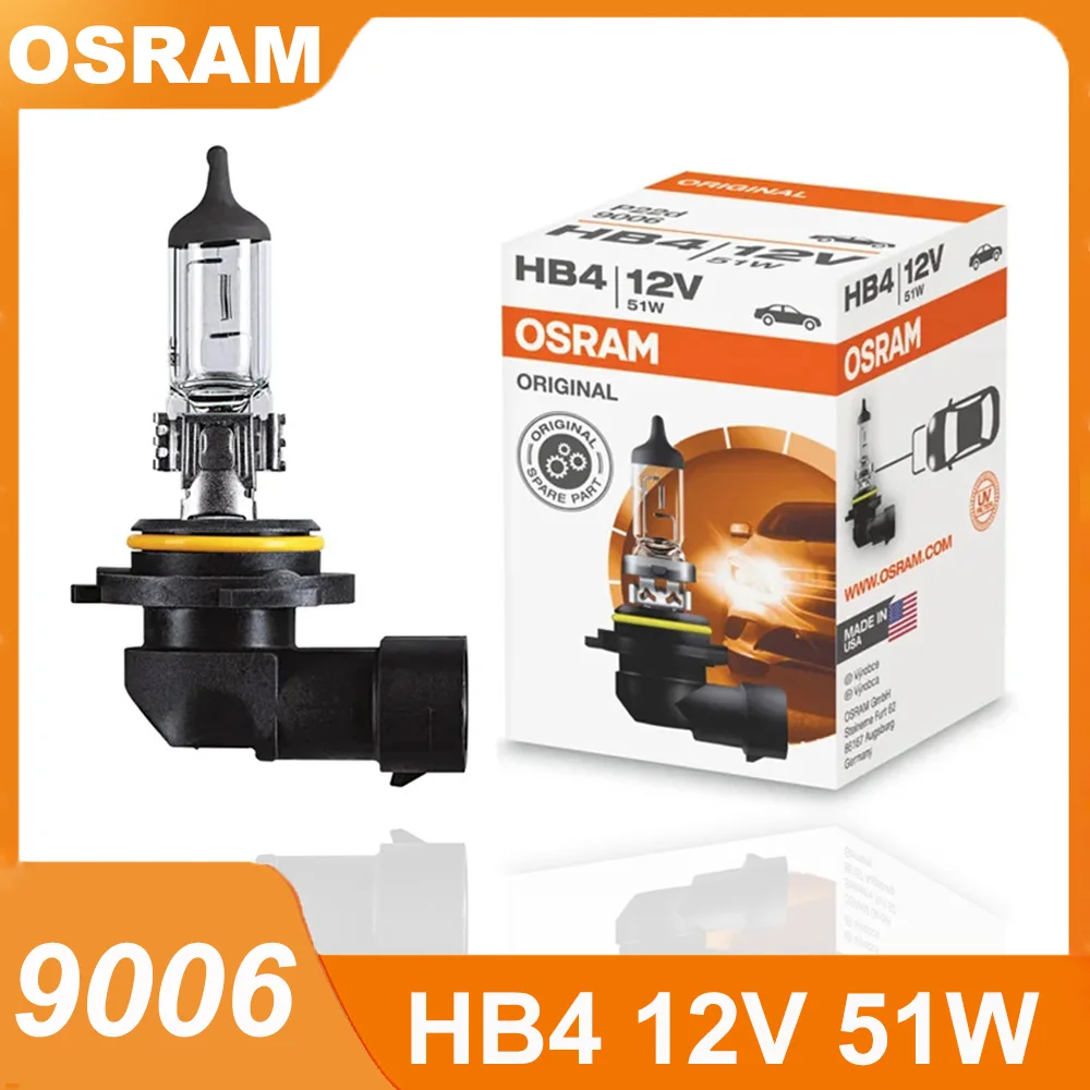 

OSRAM Original 9006 HB4 12V 51W Car Halogen Light 3200K Standard Car Bulb Standard High/Low Beam OEM Made in USA