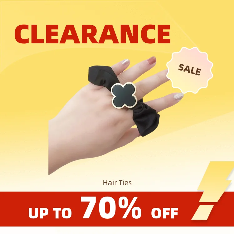 Clearance_2PCS/Warm Color Cute And Sweet French Large Intestine Circle Ponytail Hair Ring Hair Ties Hair Accessories Head Bands
