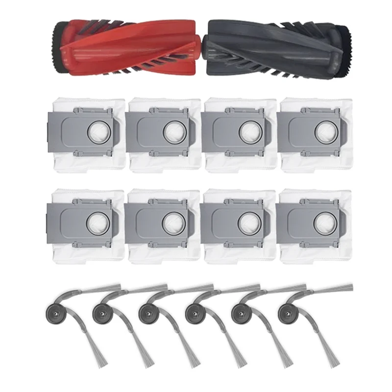 A01V-로보락 사로스 10/S9 맥스브 초강력 진공청소기 부품용 교체용 메인 롤러 사이드 브러시 먼지 봉투