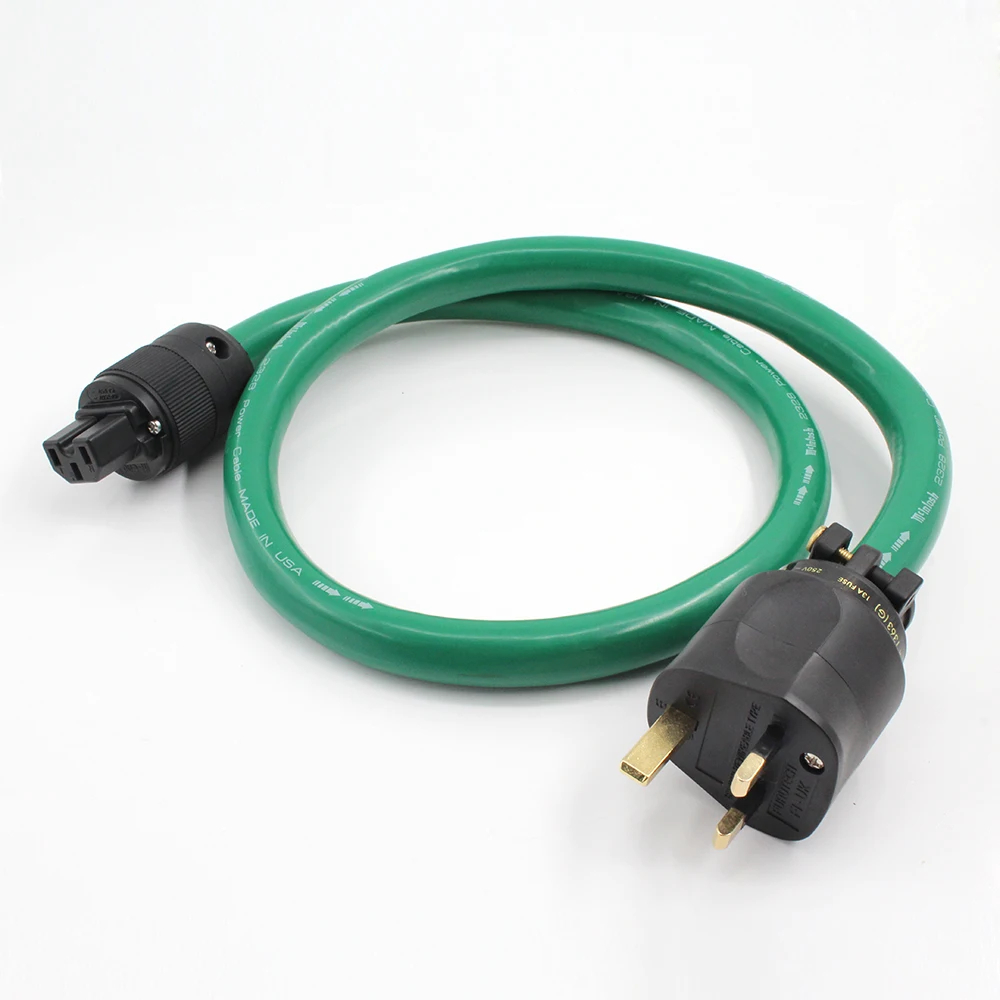 

High Quality Mcintosh 2328 copper-plated silver mixed audio amplifier UK power cord HiFi power cord connection line