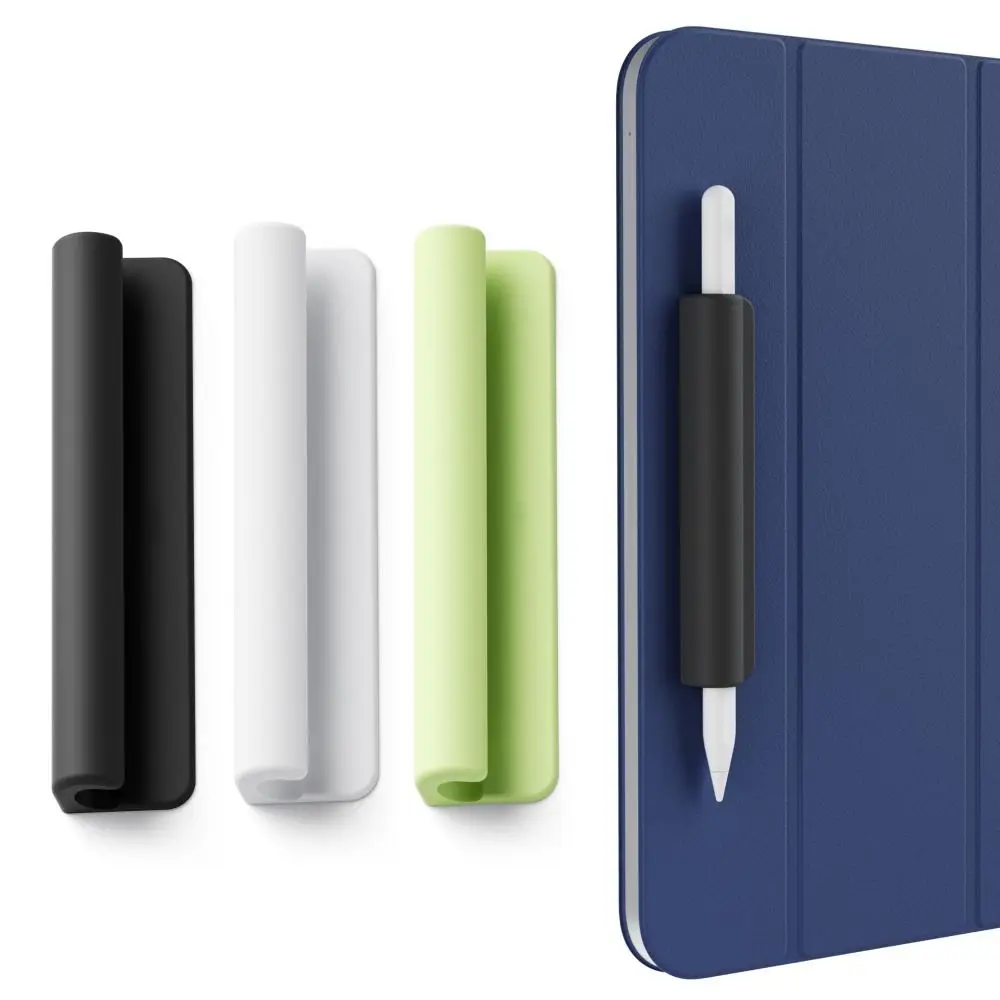 Silikon-Bleistifthalter, selbstklebend, Anti-Verlust-Tablet-Stylus-Federmäppchen, flexibel, multifunktional, für Bleistift der 1./2. Generation