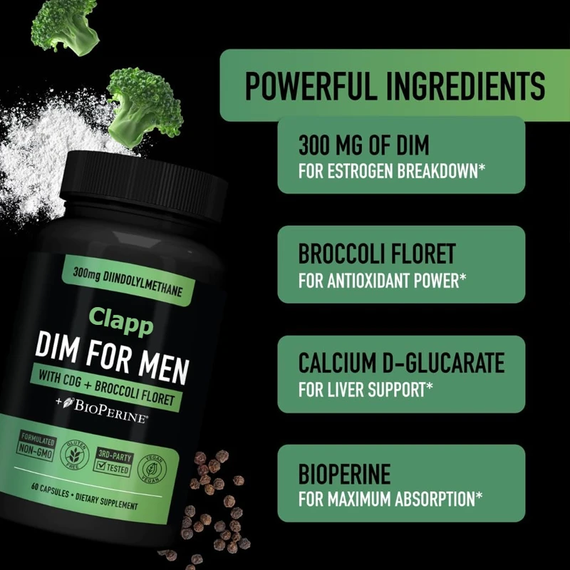 

DIM Men, Estrogen Blockers | Men's Hormone Balance and Fitness Booster Supplements with Diindole Methane and CDG