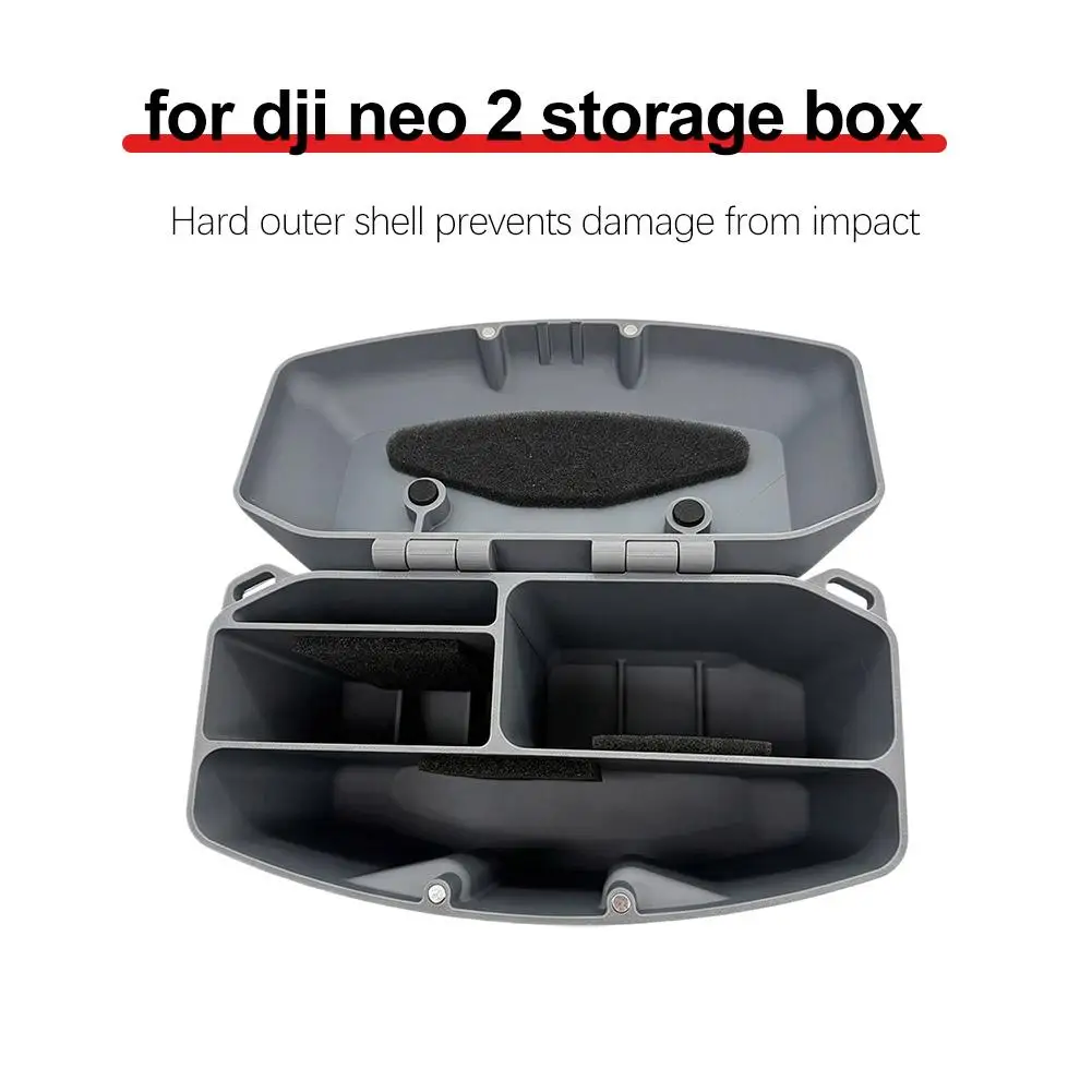 For DJI Neo 2 Storage Box Foam Protection Case Charging Hub Remote Control Hard Shoulder Bag Drone Accessories Pack