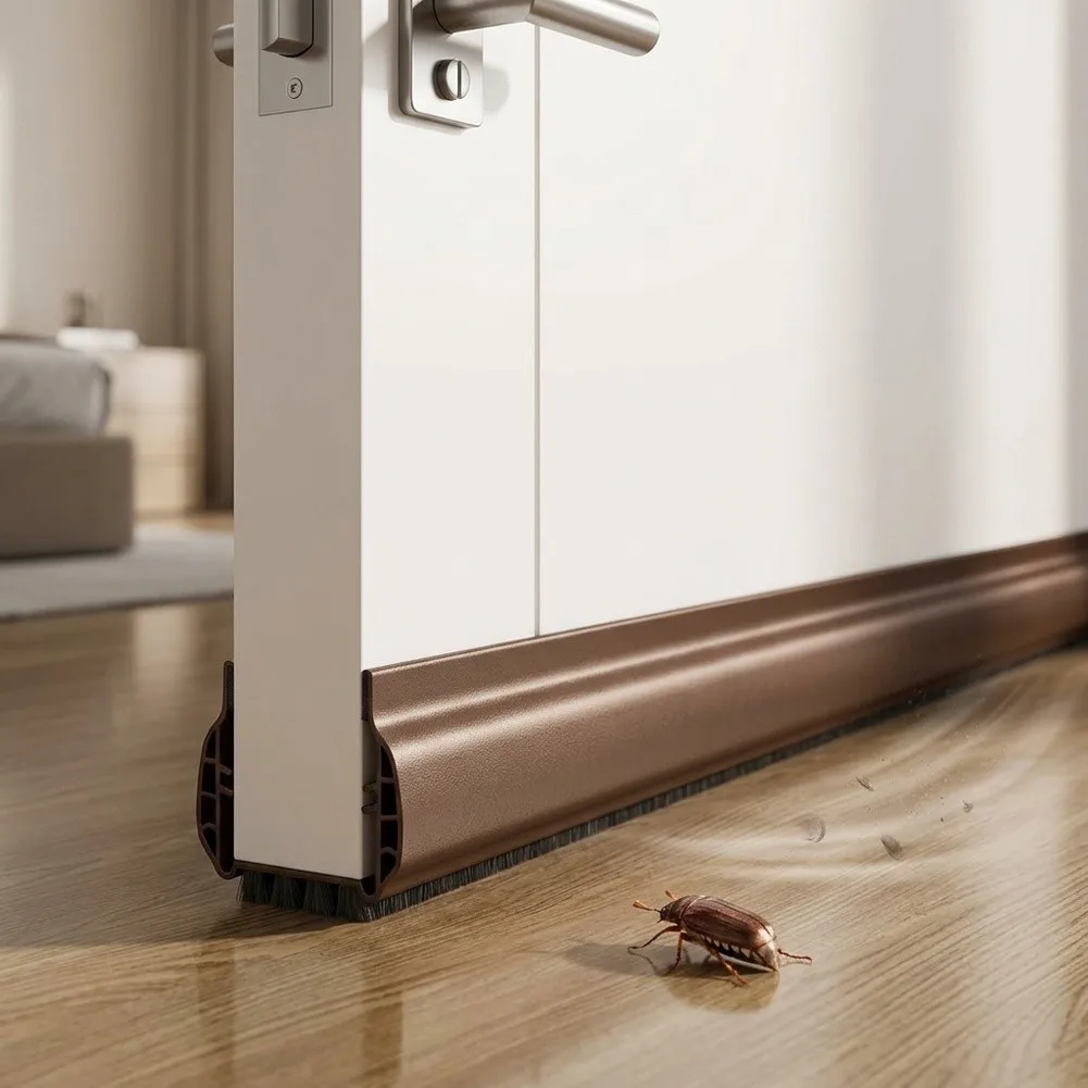 Under Door Draft Stopper Door Seam Sealing Strip Minimizes Sound Transmission Long-lasting Performance Thick PVC Material