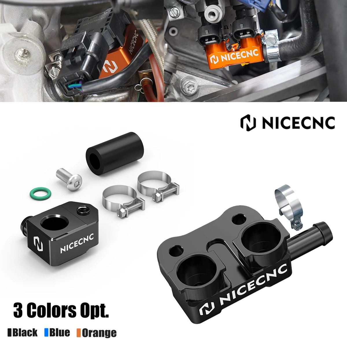 

For 2025 2024 KTM EXC 300 250 XC-W Husqvarna TE 300 GasGas EC 300 TBI Crankcase Pressure Sensor Bracket High Flow Fuel Rail Kit