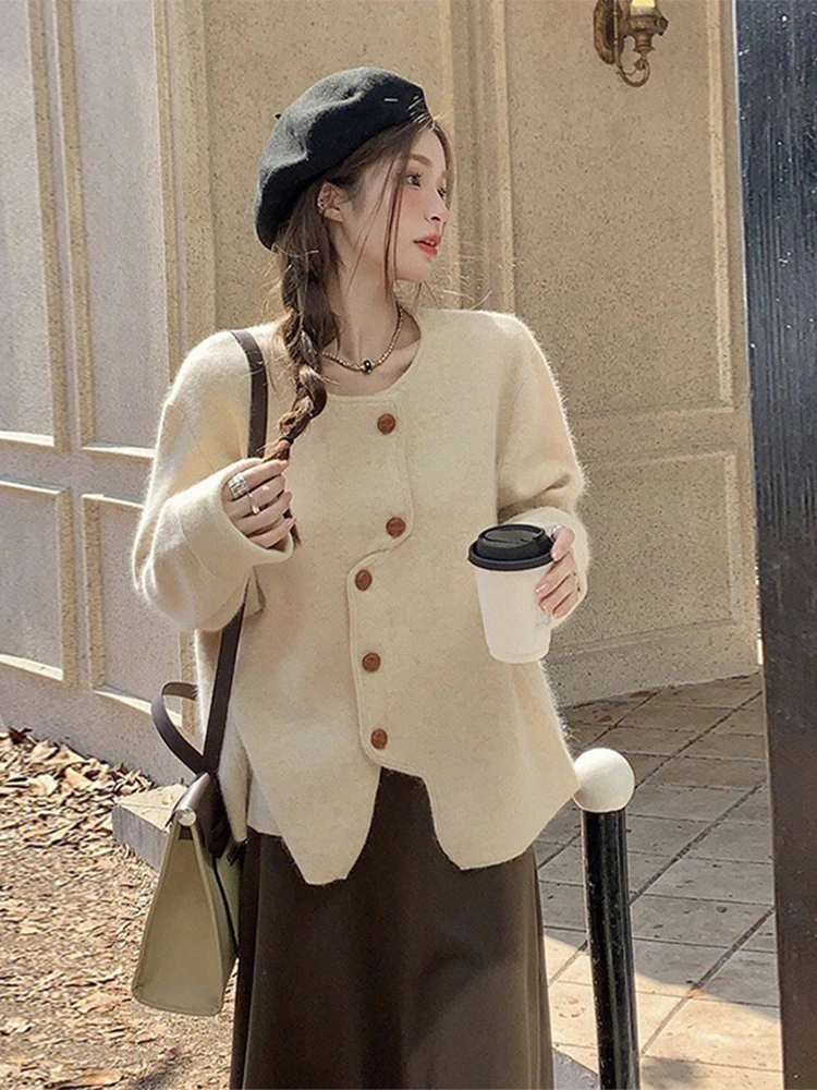 Ce Brown High Waist f Body Skirt Women's Early Autumn New Design Sensation Super Beautiful Waist Inward Long Skirt