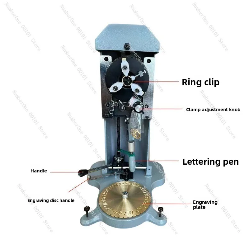 Ring Inner Wall Jewelry Engraving Machine Letters Numbers Marking With Double‑Sided Engraving Disc