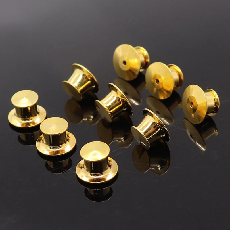 

10-50pcs/lot Metal Deluxe Butterfly buckle Lock Pin Caps Clasp Safety Hold Pin for Jewelry Making DIY Brooches Findings Supplies