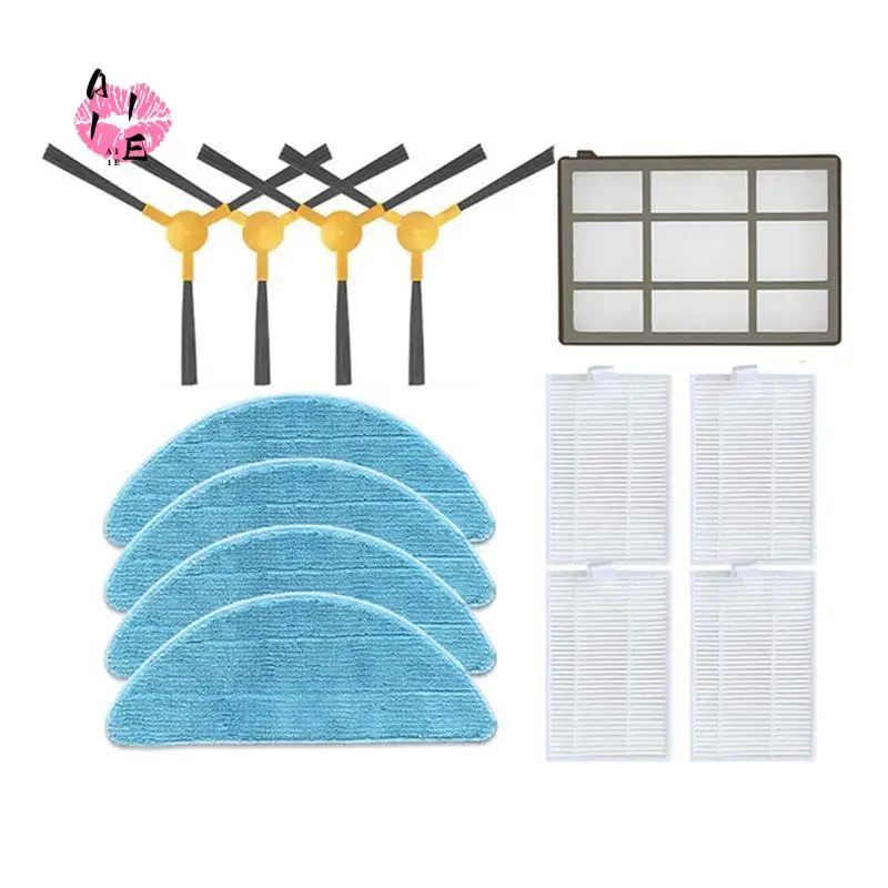 A11E-Side Brush Hepa Filter Mop Pad Primary Filter Replacement Parts Plastic For GARLYN SR-600 Robot Vacuum Cleaner