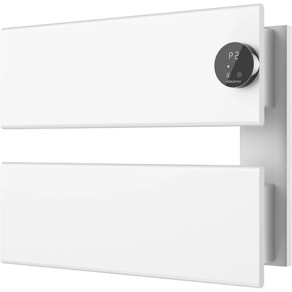 Elektrische handdoekverwarmer, aan de muur gemonteerde handdoekverwarmer met ingebouwde timer, waterdichte aluminium handdoekverwarmer voor badkamer