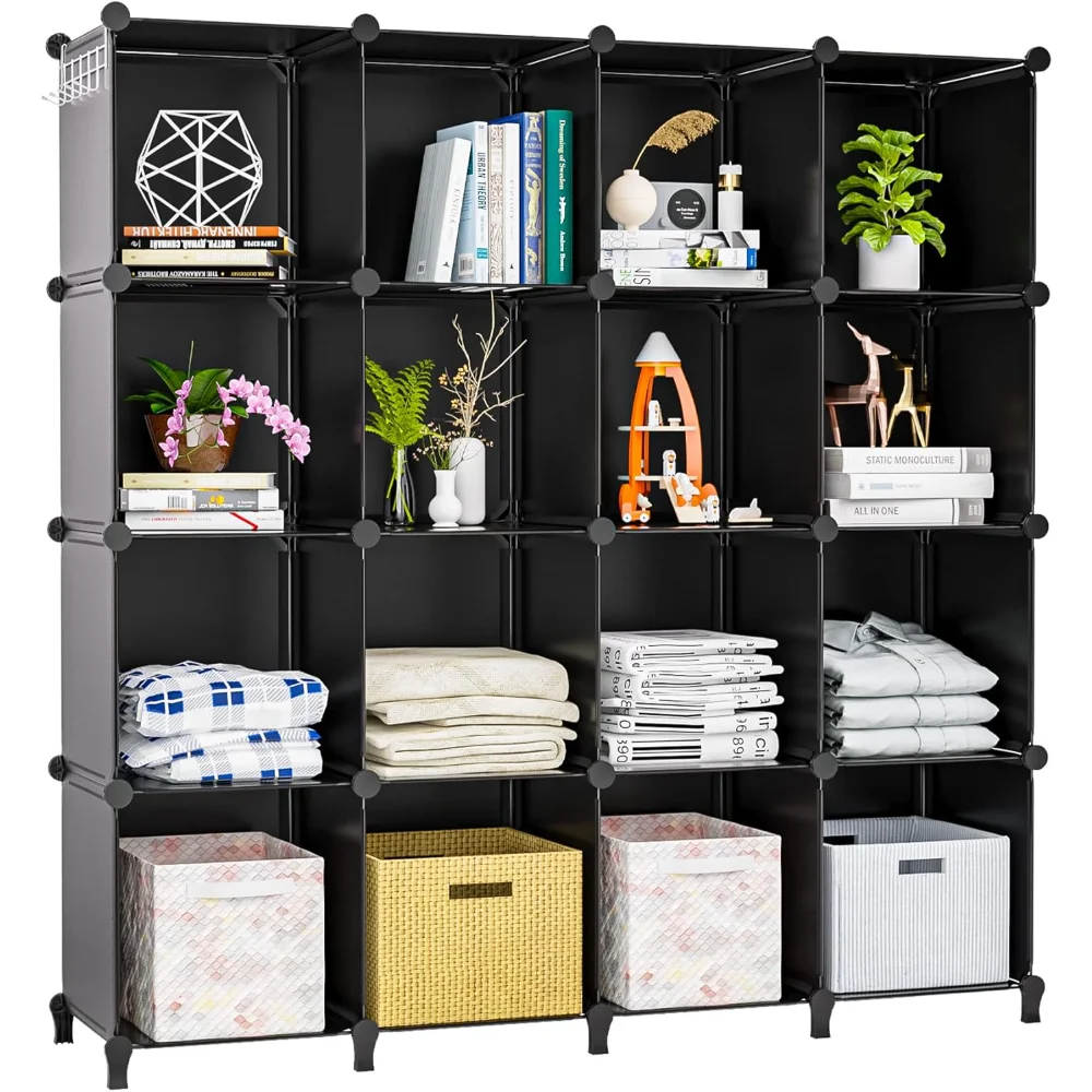 

Neprock 16 Cubby Storage Organizer for Closet, Clothes Storage Organizer,Cube Shelves and Storage Shelves for Clothing