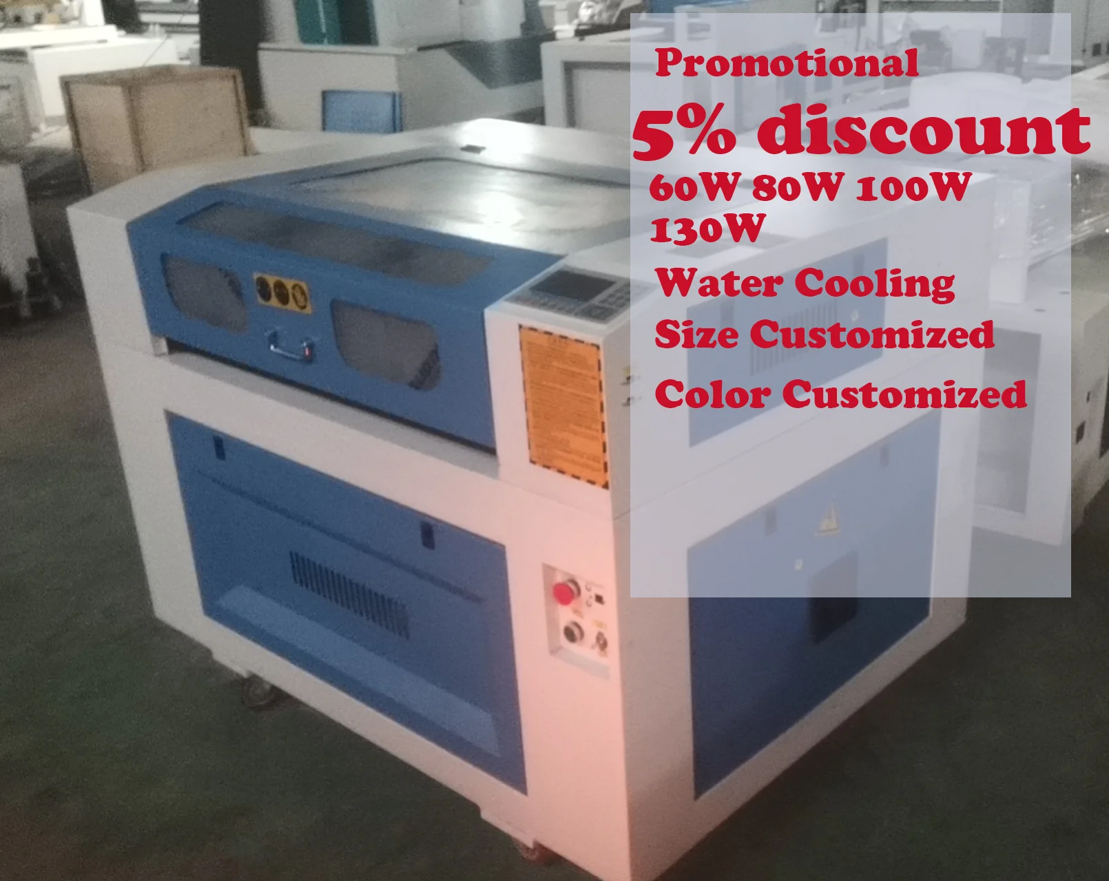 songli 6090 Laser engraving machine 80W used for cutting bamboo,wood products,glass, fur, marble, bathroom, PVC material