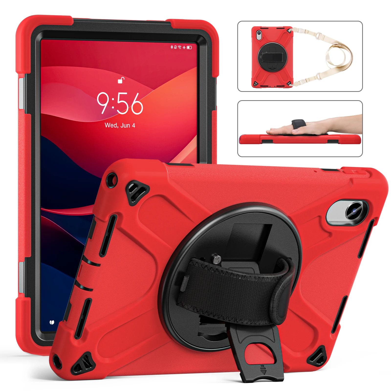 

Hybrid Case Universal For Lenovo Xiaoxin Pad 11 2025 2024 Tab M11 K11 TB-335FC 330FU 330XU 331FC 360 Rotating Stand Rugged Cover