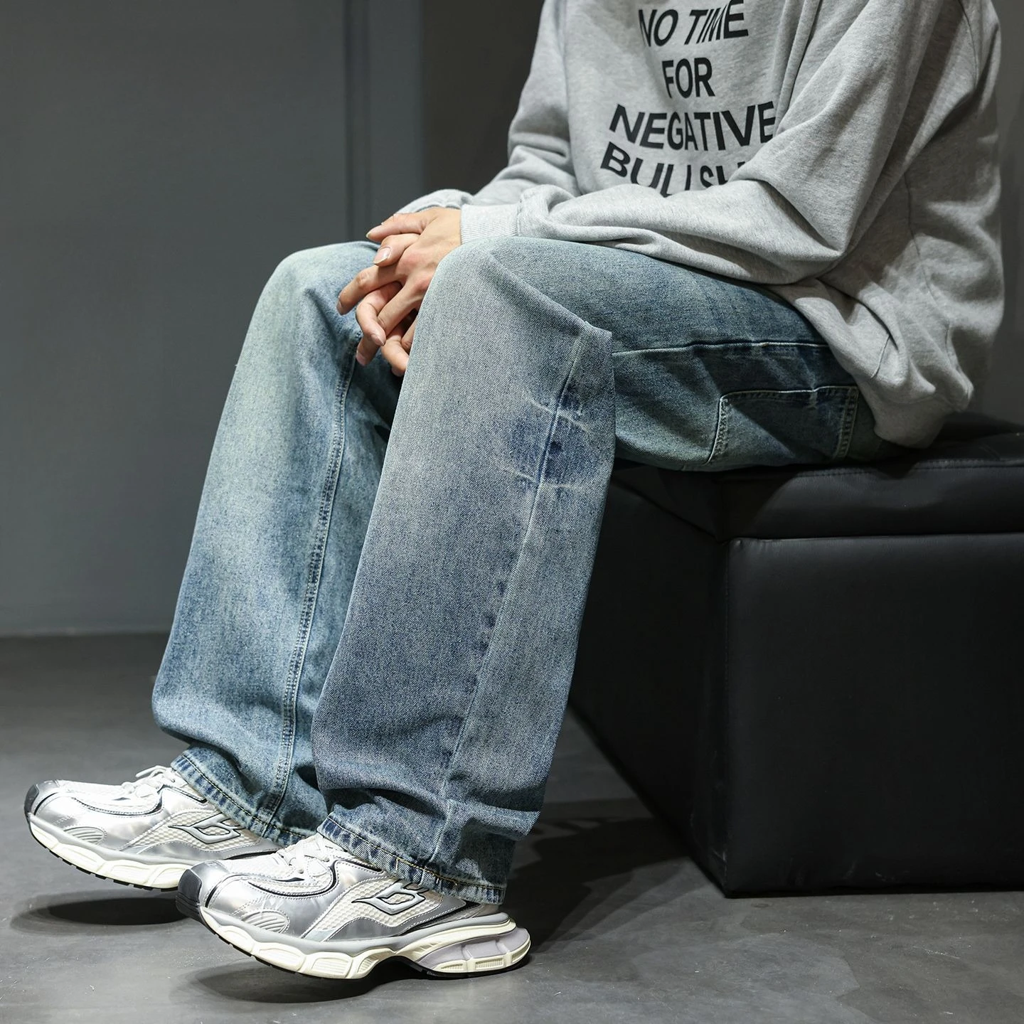 Light-colored Washed Tie-dye Technique Versatile New Autumn and Winter New Curved Knife Tie-flower Denim Men's Pants Men's Jeans