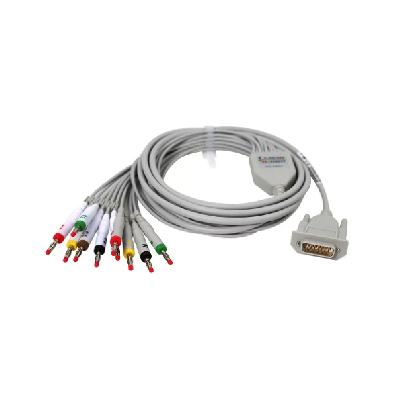 CONTEC EKG Cable 3 12 10 Leads Button / Banana ECG Cable For ECG 80A/90A ECG 100G/300G/600G/1200G 8000G Tlc6000 Tlc5000 Tlc9803