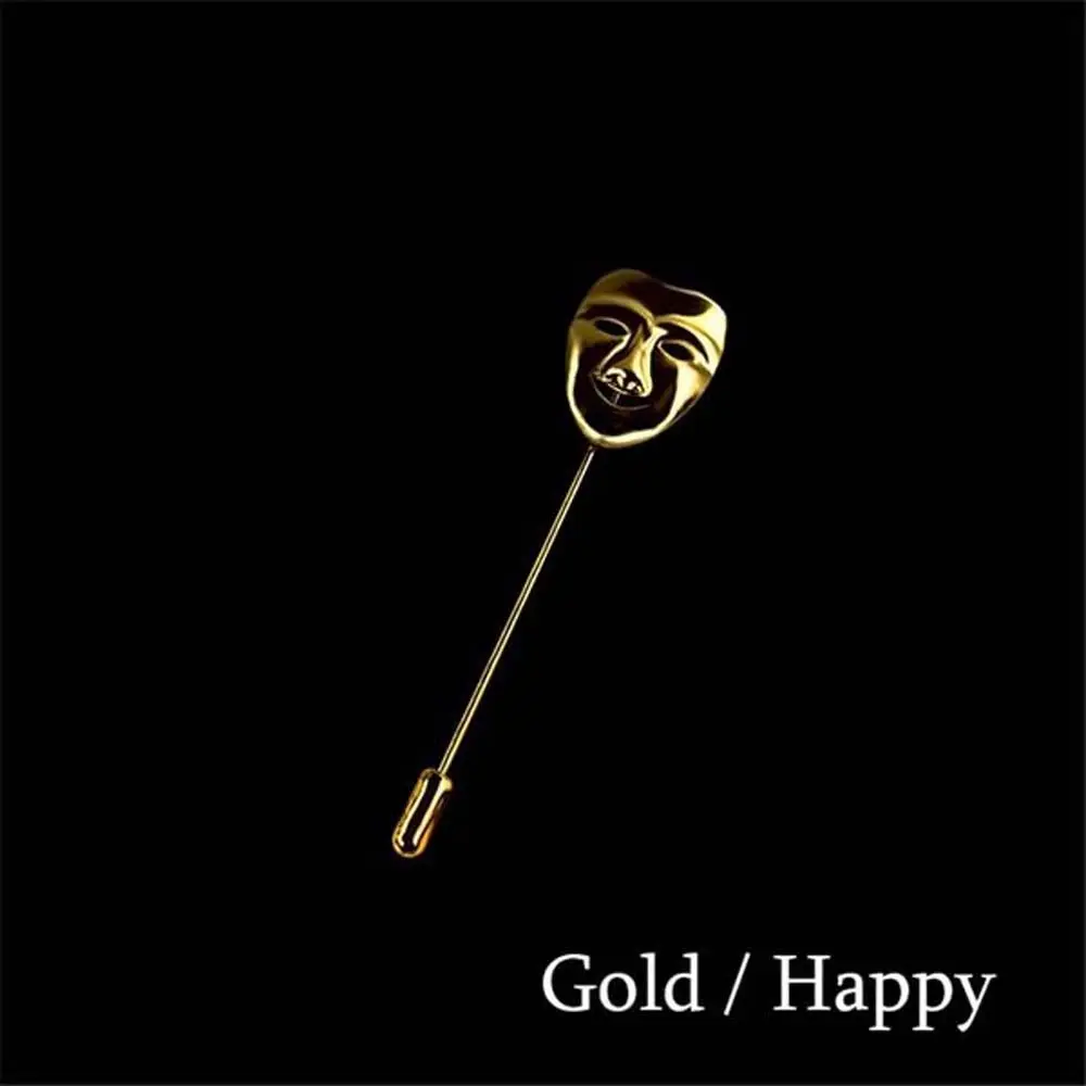 Personality Vintage Smile 3D Accessories Decoration Alloy Brooches Pin Mask Lapel Pin Jewelry