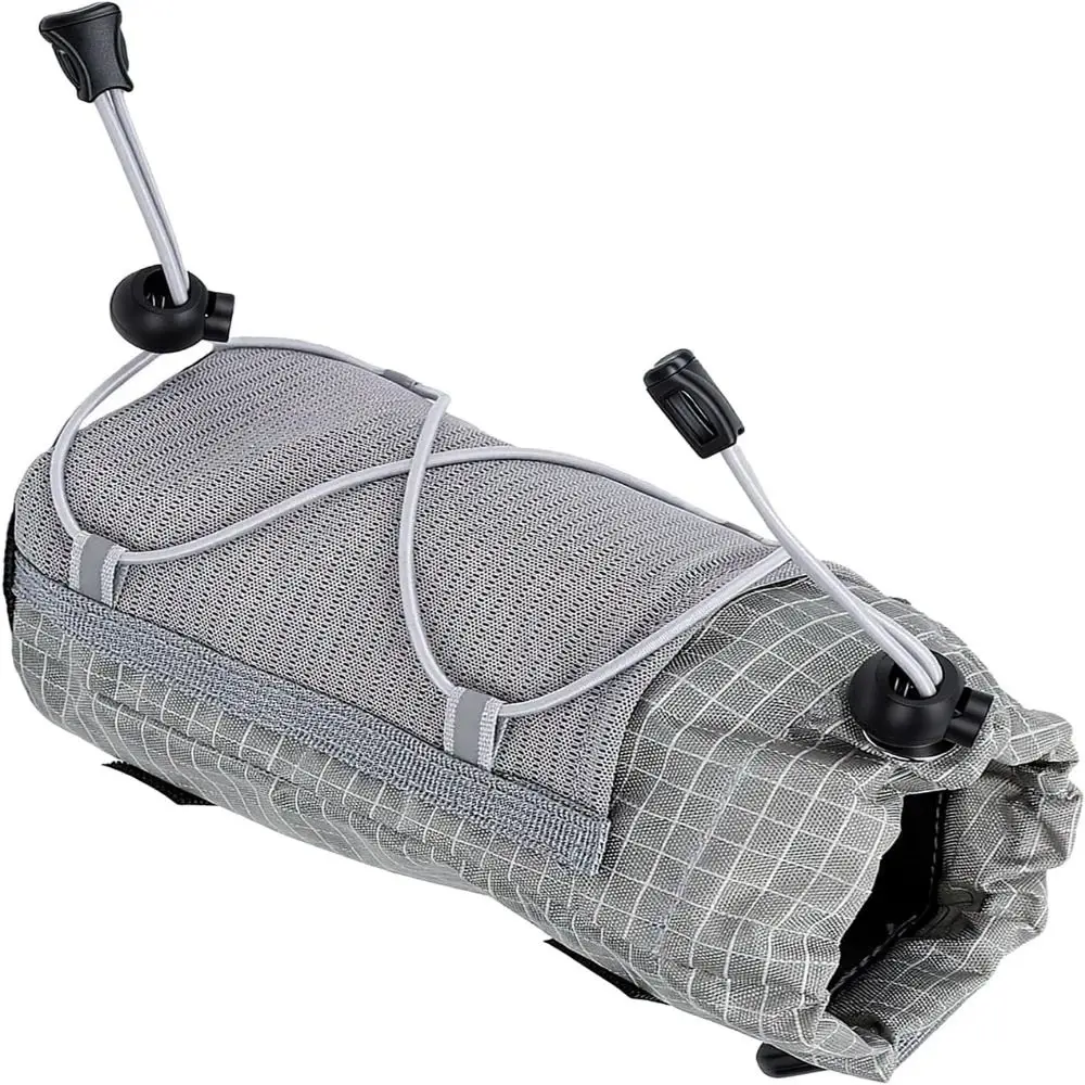 Portable Grid Nylon Water Bottle Pouch Mesh Adjustable Strap Hydration Sleeve Drinkware Attachment Travel