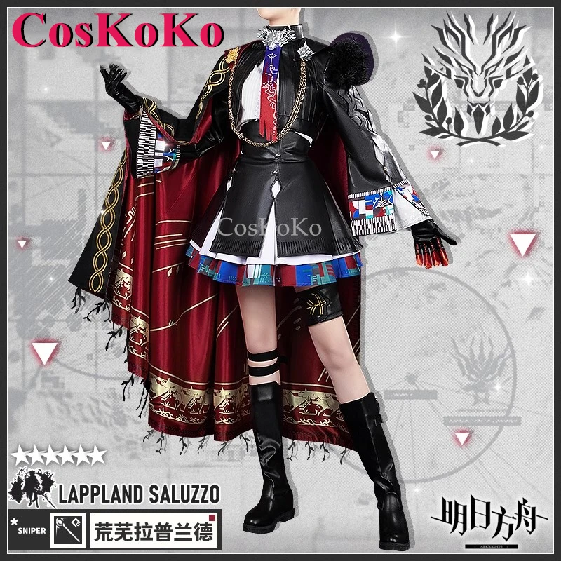 【Customized】CosKoKo Lappland The Decadenza Cosplay Game Arknights Costume Fashion Uniforms Unisex Halloween Role Play Clothing