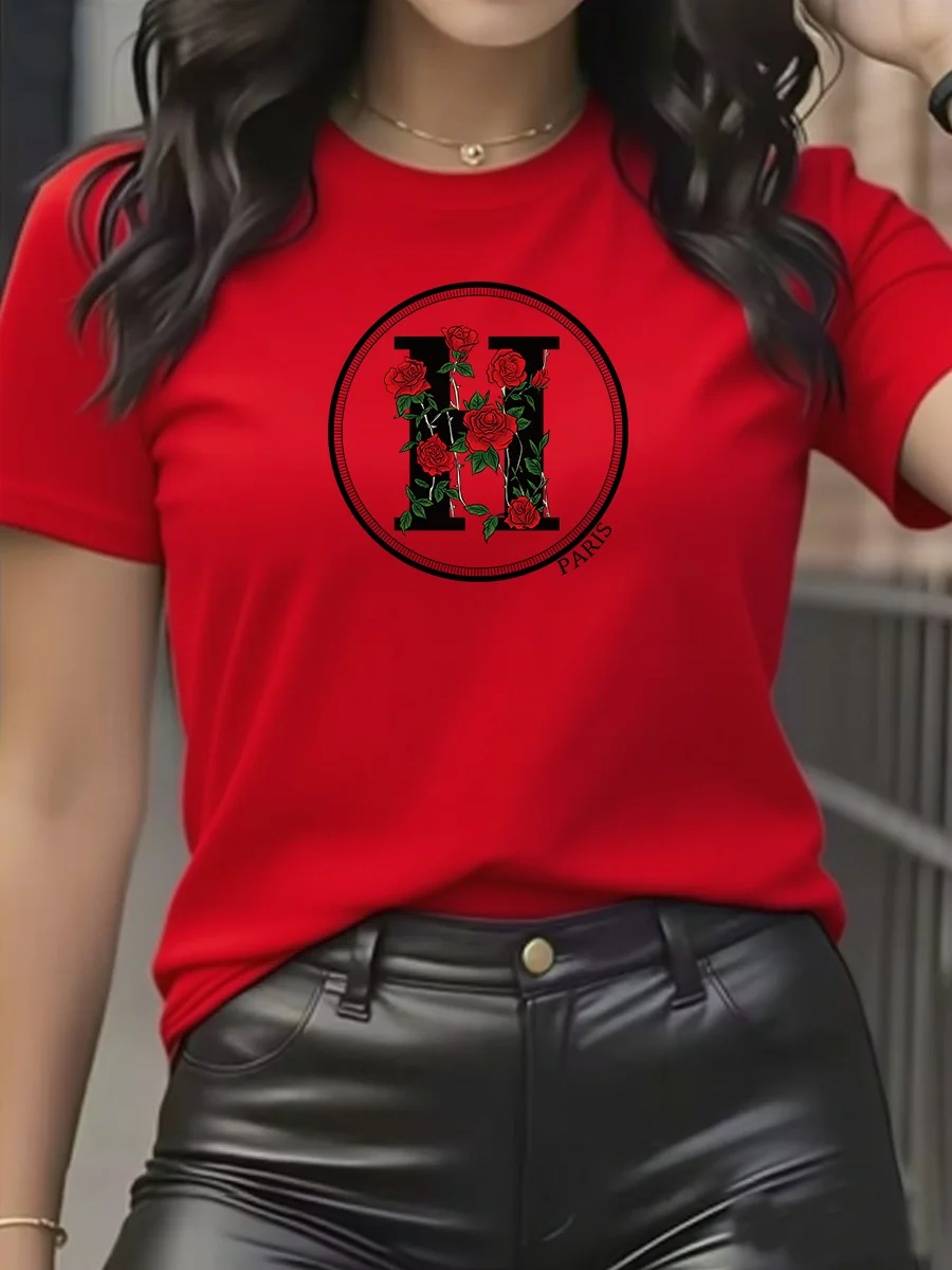 Women's T-Shirt Leisure Fashion Short Sleeve Cotton Tees High Quality Comfortable Brand T-shirt Summer Streetwear Y2k Top