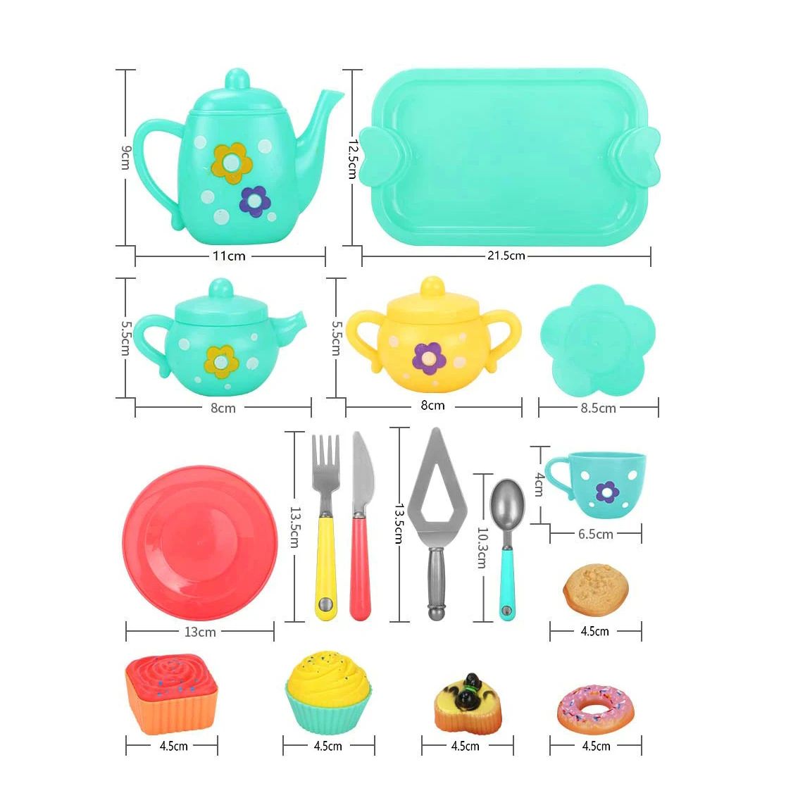Teiera pomeridiana per bambini, tazza da tè, set da tè, cucina per ragazze, set di giocattoli per giocare a casa, regalo di compleanno per bambini, plastica