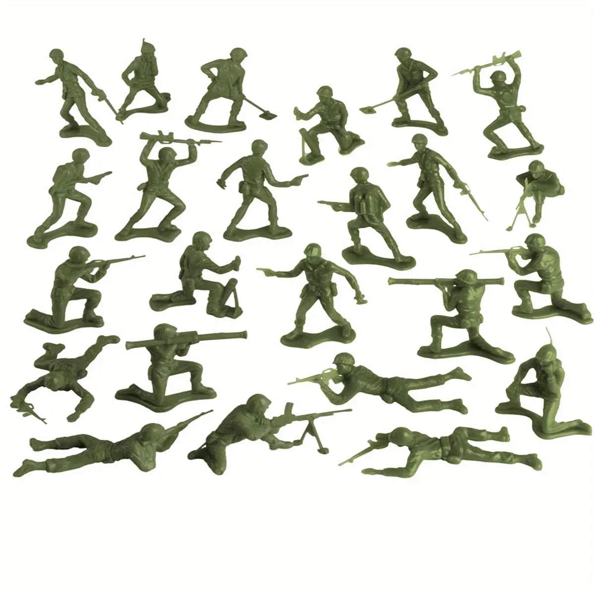 30 Stück Kunststoff Armee Männer Actionfiguren 12 verschiedene Posen Soldat Modell Set 1,97 Zoll Rot Grün Gelb Blau Armee Männer ZSY – Detail 6