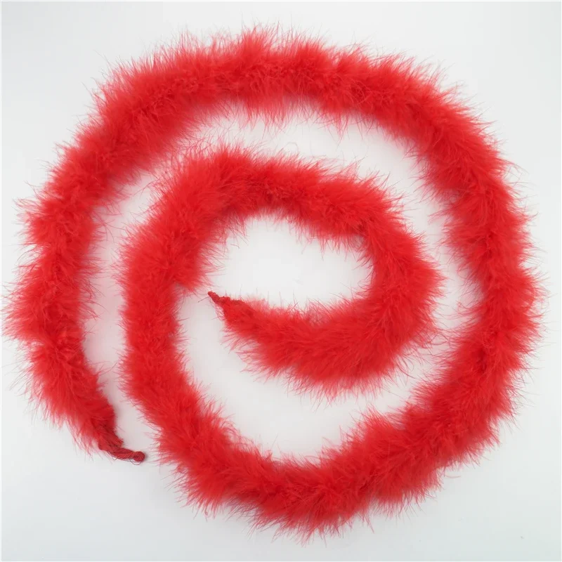 2 Meter Flauschige Truthahn-Marabou-Federboa 18-20g Schal, Rock mit Fransenbesatz, Federn für Bastelarbeiten, Party-Accessoires, Dekoration – Detail 2