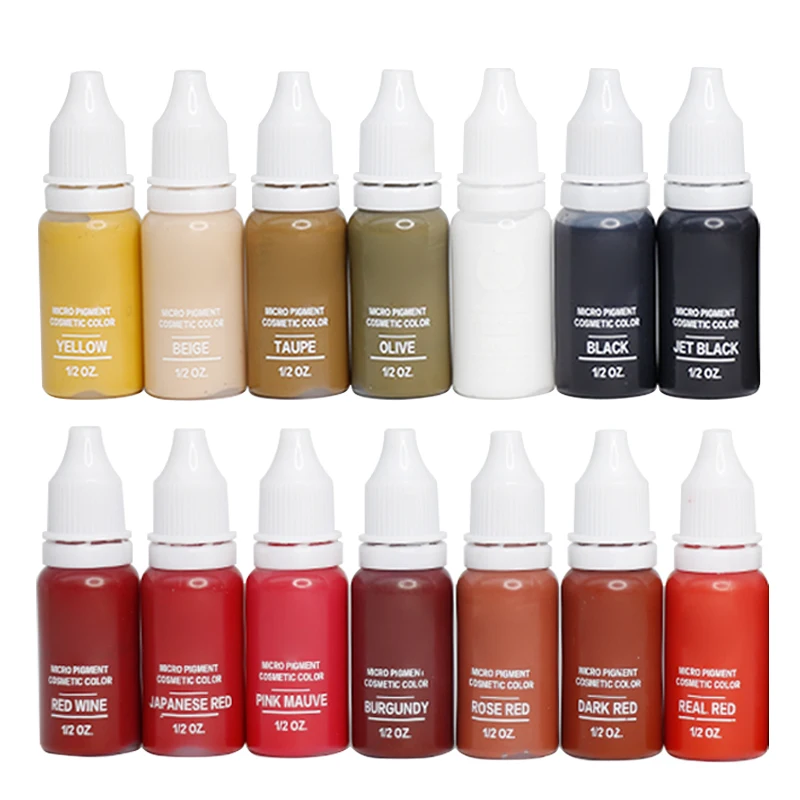 20 Colors Tattoo Ink for Permanent Makeup Professional Microblading Pigments for Lips&Eyebrows Beauty Health Tattoo Supplies