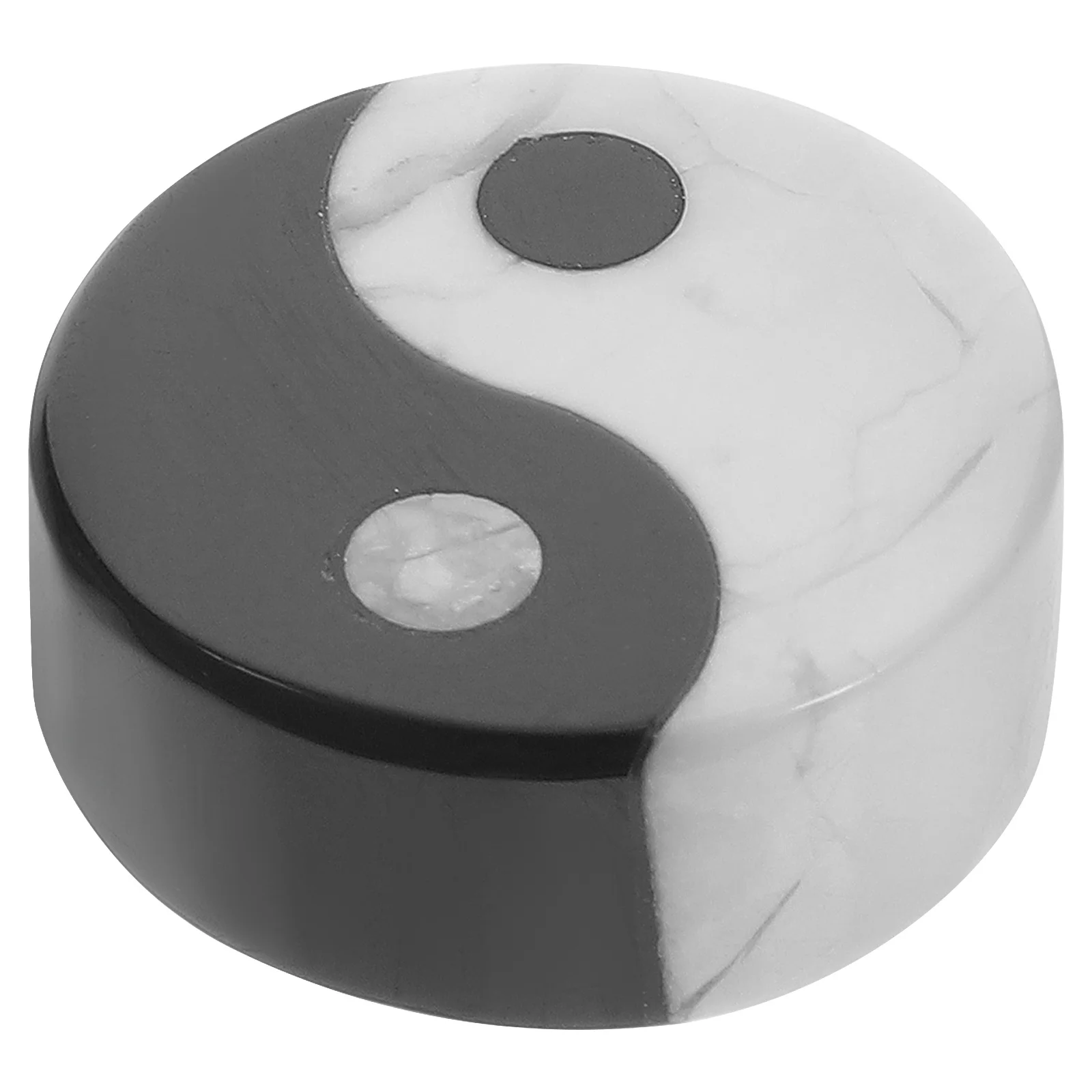 

Stone Eight-Diagram Statue Black White Tai Chi Small Delicate Hallway Ornament Home Decor Creative Stone Eight-Diagram Adornment