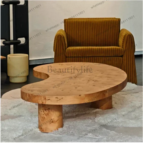 Tree tumor coffee table creative antique designer solid wood tea table Nordic special-shaped tea table