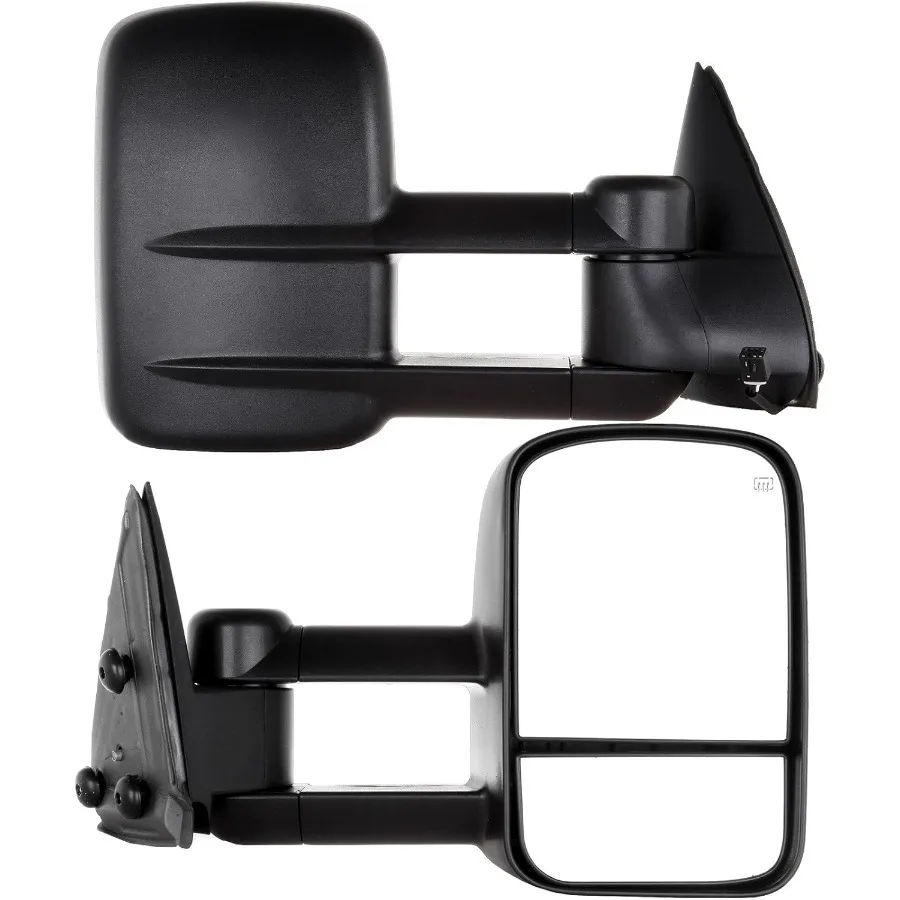 

Towing Mirrors Fit for 1999-2002 Chevy Silverado and GMC Sierra 1500/2500/3500 with Power Adjusted Heated No Turn Signal Manual