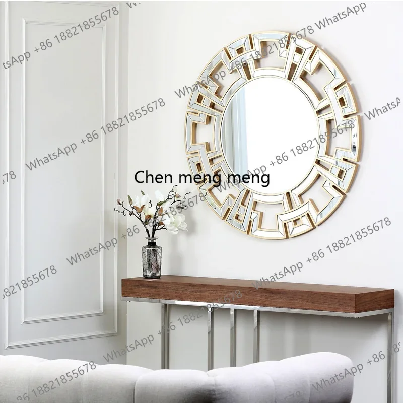 F150Neoclassical punching decoration, entrance hanging mirror Nordic simplicity, living room fragrant decorative mirror