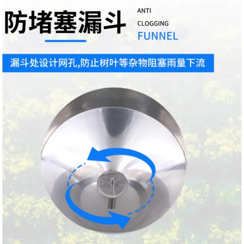 Stainless Steel Tipping Bucket Rain Gauge Rainfall Recorder Rain Alarm RS485 Sensor