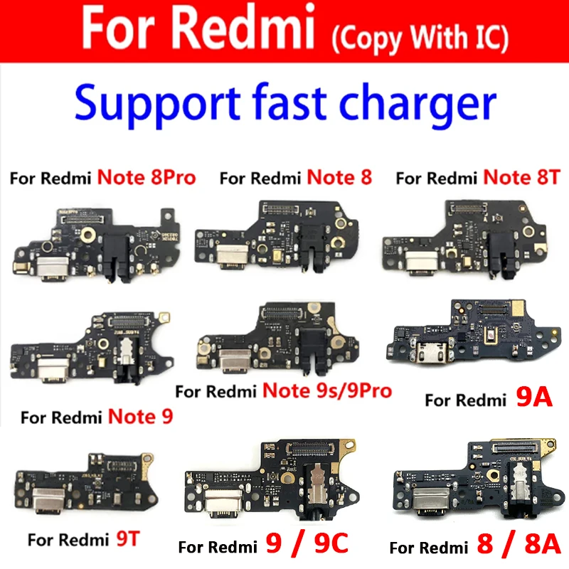 Nowy port USB Ładowarka Stacja dokująca Wtyczka Złącze Płytka ładująca Płytka mikro Do Xiaomi Redmi K30 4G 5G 9A 9C 8A Note 7 8 9 Pro 8T 9S 9T