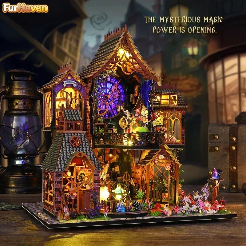 Magic Spirit Cottage Casa Miniature Building Kits Dollhouse