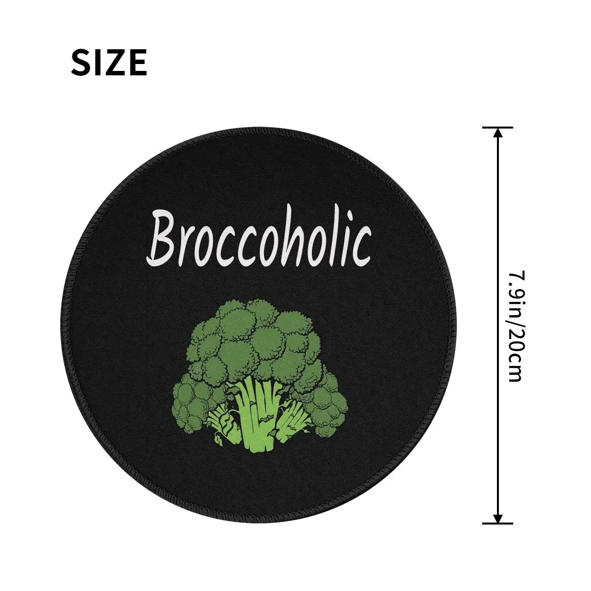 Fresh Raw BroccoliRound Mouse Pad Computer Keyboard Mouse Mat Gaming Laptop Desk Mat Office Accessories Table Mats