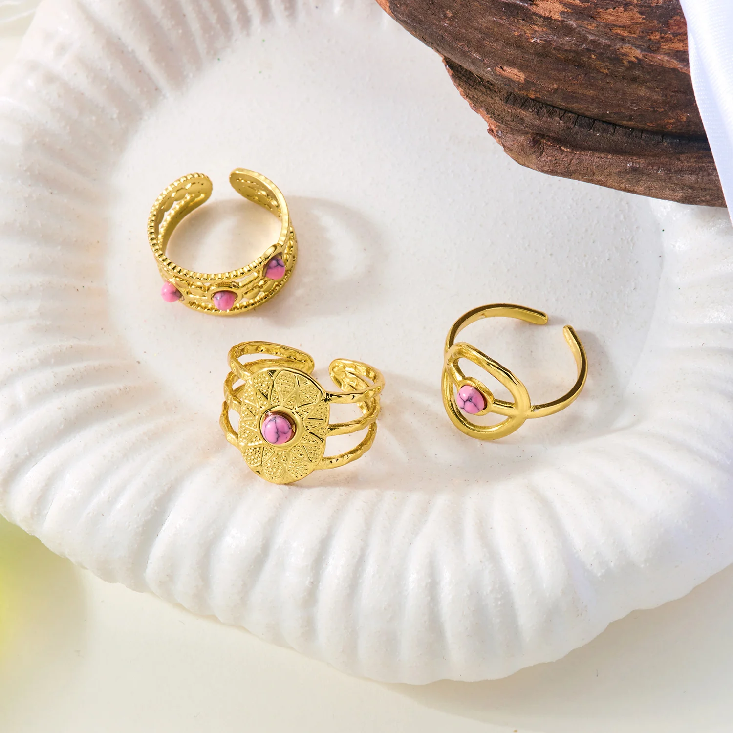 3PCS/Set French Vintage Stainl - Minimalist Ring Stackable recension och pris