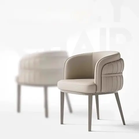 노르딕 스타일 화장대 식탁 의자 소파 거실 휴식용 팔걸이 PU 가죽 식탁 의자 패셔너블한 가구 세디아