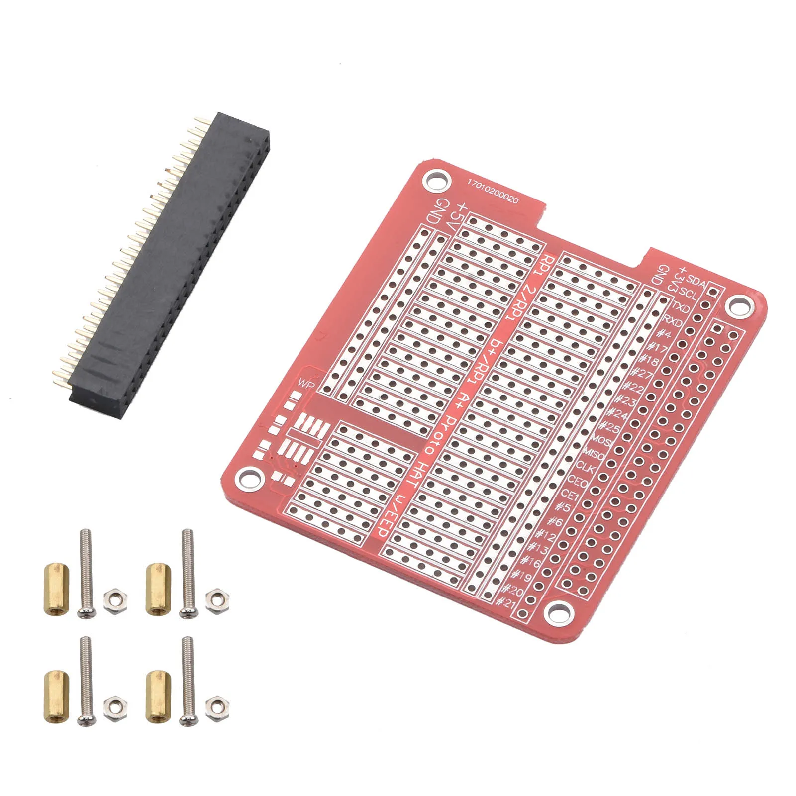 40-Pin GPIO Extend DIY Extension Board DIY Proto HAT Shield für Raspberry Pi 3B/3B+/4B für Orange Pi usw.