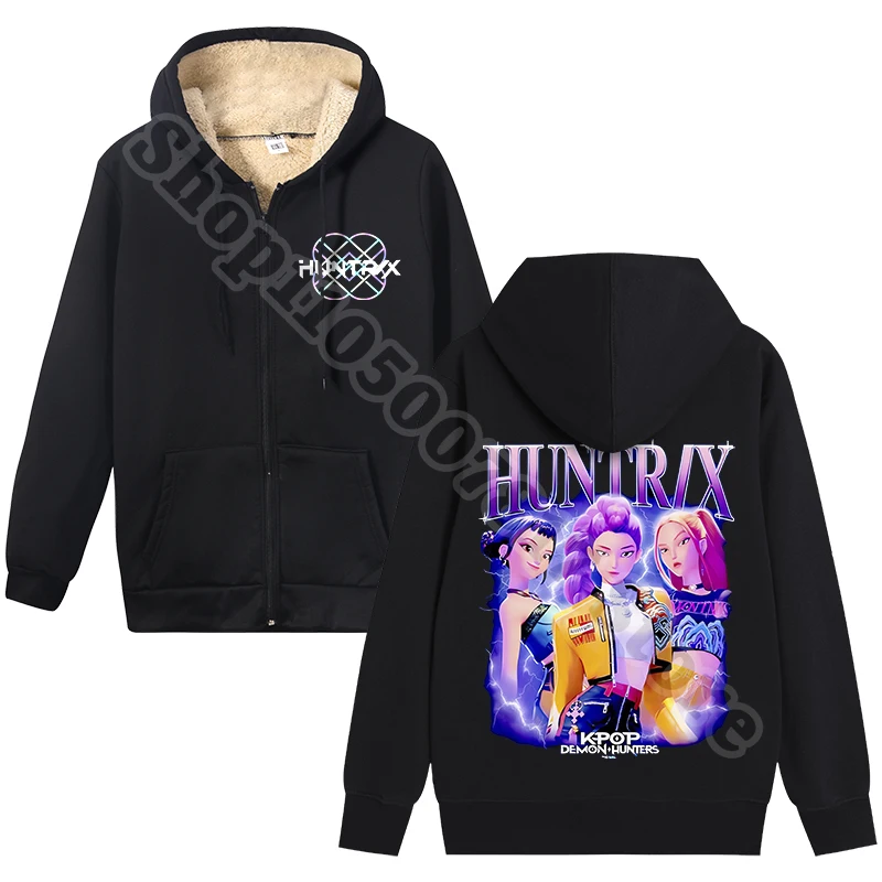 KPop شيطان الصيادين الكبار الصوف مقنعين سترة المرأة انغلق هوديس شتاء دافئ سترة أنيمي ملابس كاجوال معطف هدايا 2025 #5