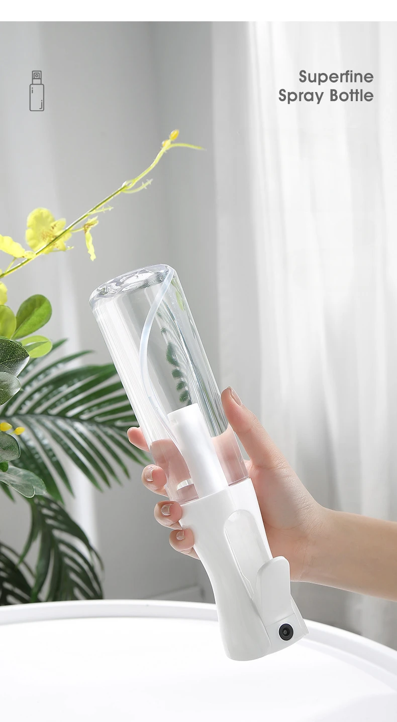 Immagine 4: Flacone spray per capelli da 500/300/200 ml, ricaricabile, con nebulizzazione continua, annaffiatoio automatico, spruzzatore d'acqua per parrucchieri, strumenti per capelli