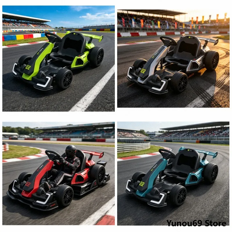 300W Dual Motor 24V 5AH Rechargeable Electric Drift Go Kart Ride On Car For Kids And Adults