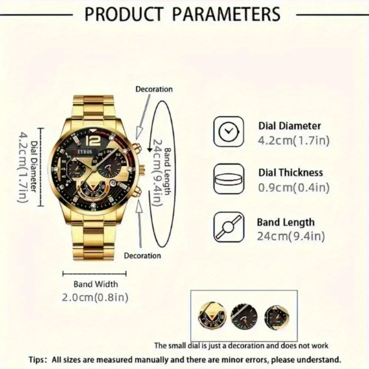 4pcs/set Couple Watches ，Quartz Watch Date Display Men's Wrist Watch， Alloy Strap Round Square Dial Watches for Men