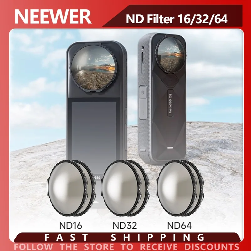 NEEWER لـ Insta360 X5 ND Filter 16/32/64 يعتم عدسة متعددة الطبقات المغلفة مرآة الأشعة فوق البنفسجية لملحقات الكاميرا الرياضية #1