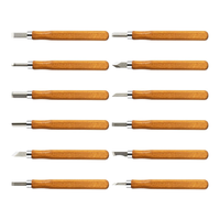AT21-SK5 Steel Wood Carving Tool Set Kit 12PCS Includes Ergonomic Handles& Compact Storage Box For DIY Projects And Woodworking
