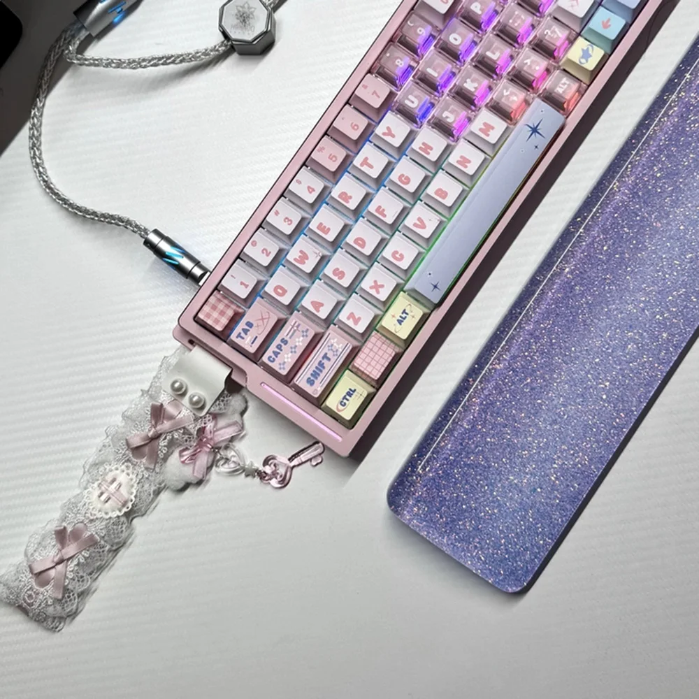 Lace Keyboard Streamer Hanging Decoration Cute Customized Keyboard Wooting Streamer Creative Decoration Pendant Gift for Friends