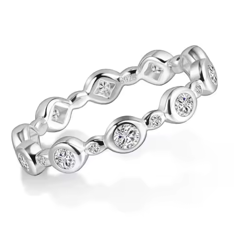 Moissanite Ring 925 Sterling Silver Couple Promise Rings 18K Gold Plated 0.39ct D Color Wedding Band Rings for Women Jewelry