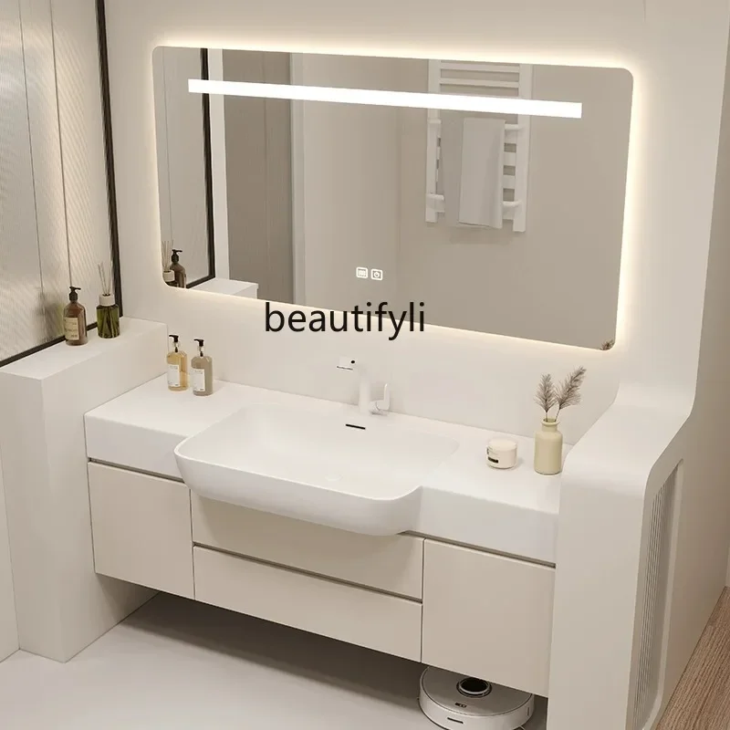 Bathroom Cabinet Combination Integrated Big Belly Basin Bathroom Table Sink Washbasin Cabinet